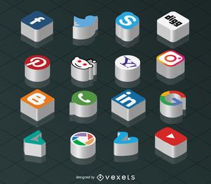 Free 3D SocMedia Isometric Icons stock image to download 3D SocMedia Isometric Icons FREE Stock Icon, isometric, social-media, 3d picture