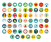 Free 60 Colorful Round Icons Pack stock image to download 60 Colorful Round Icons Pack FREE Stock Vector, ui elements, ui, set picture