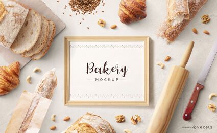 Free BakeFrame Mockup Composition stock image to download BakeFrame Mockup Composition FREE Stock Psd, mockup, frame, bakery picture