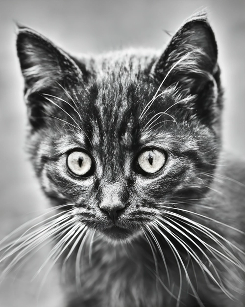 Captivating Black Cat FREE Stock Photo, cat,  black cat,  pet photography picture