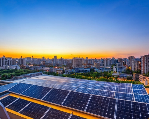 Cityscape at Sunset FREE Stock Photo, city,  sunset,  skyline picture