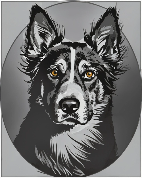 Elegant Dog Portrait FREE Stock Photo, dog,  portrait,  illustration picture