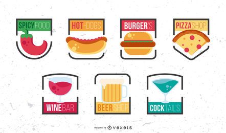Free FastFood Icon Collection stock image to download FastFood Icon Collection FREE Stock Vector, fast-food, food, drinks picture