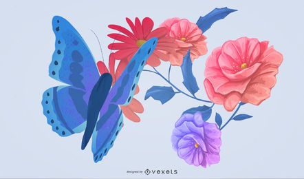 Free Floral Flutter stock image to download Floral Flutter FREE Stock Clipart, nature, butterfly, grass picture