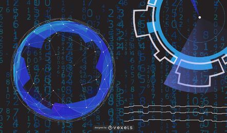 Futuristic Blue Circles Backdrop FREE Stock Vector, high-tech, blue, circles picture