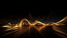 Abstract golden waves on dark background FREE Stock Photo, golden,  waves,  abstract picture