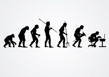 Free Human Evolution at Work Figures stock image to download Human Evolution at Work Figures FREE Stock Clipart, human-evolution, work, job picture