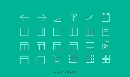 Free Line Icon Collection stock image to download Line Icon Collection FREE Stock Icon, interface, line, icon picture