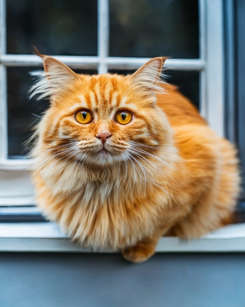 Majestic Orange Cat FREE Stock Photo, cat,  orange,  fluffy picture