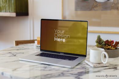 Free Marble Table MacBook Mockup stock image to download Marble Table MacBook Mockup FREE Stock Psd, mockup, computer, pc picture