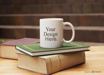 Free Mug Cup Book Mockup stock image to download Mug Cup Book Mockup FREE Stock Psd, mockup, mug, cup picture