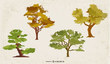 Free Nature Tree Pack stock image to download Nature Tree Pack FREE Stock Vector, tree, silhouettes, nature picture
