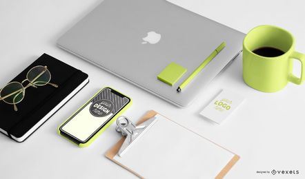 Free Office Setup Mockup stock image to download Office Setup Mockup FREE Stock Psd, mockup, composition, office picture