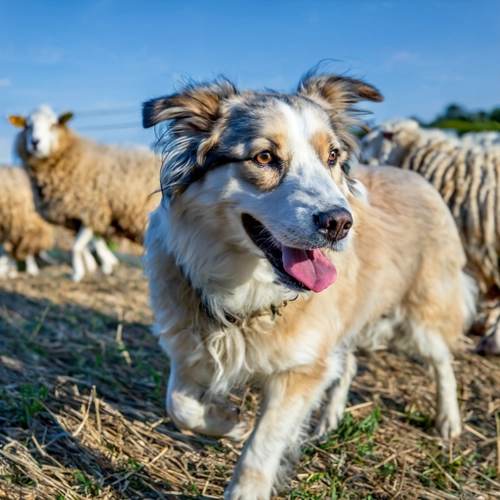 Playful Herding Dog FREE Stock Photo, dog,  herding,  sheep picture