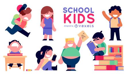 School Kids Drawings FREE Stock Vector, back-to-school, school, education picture
