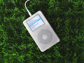 Music player on artificial grass FREE Stock Photo, music player, playlist, artificial grass picture