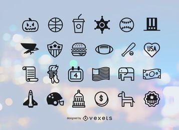 Free USA Independence Badge Set stock image to download USA Independence Badge Set FREE Stock Icon, icon, independence-day, usa picture