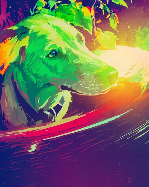 Vibrant Dog Portrait FREE Stock Photo, dog,  portrait,  colorful picture