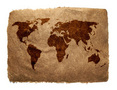 World Map on Textured Paper FREE Stock Photo, map, world, global picture