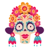Floral Skull Fiesta Vector Design