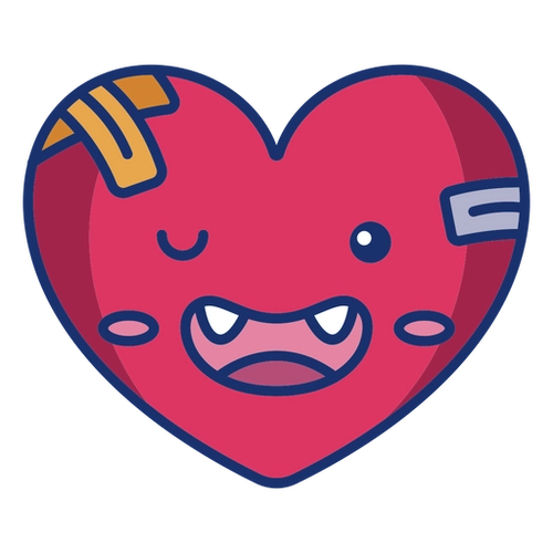 Heartache Wink Cartoon PNG Art