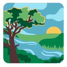 Free River Sunset Nature PNG stock image to download River Sunset Nature PNG FREE Stock Vector, landscape, river, tree picture